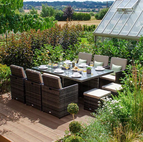 10 Seater Cubed Rattan Garden Furniture Set - Image 5