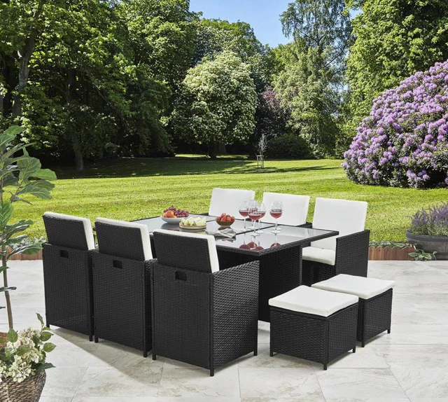 10 Seater Cubed Rattan Garden Furniture Set - Image 6