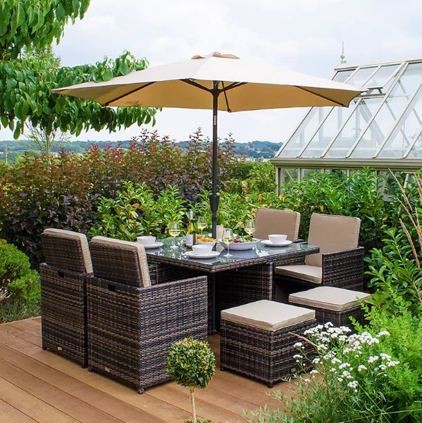 8 Seater Cubed Rattan Garden Furniture Set - Image 11