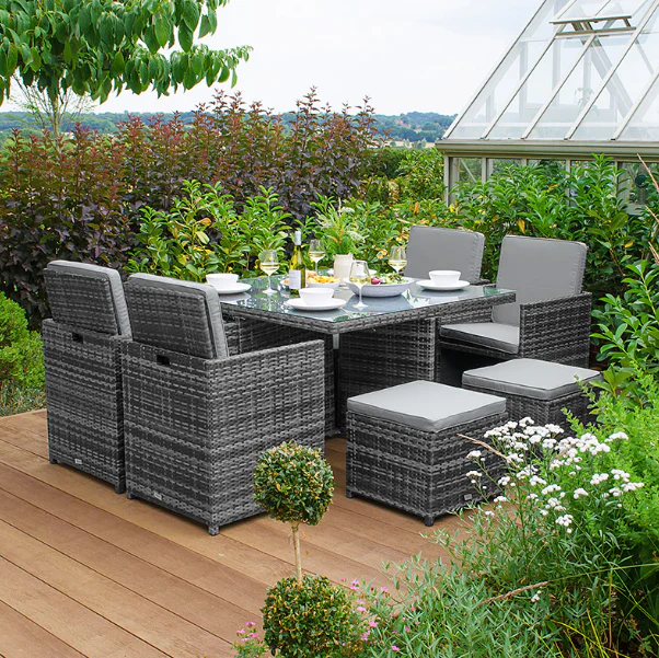 8 Seater Cubed Rattan Garden Furniture Set - Image 3