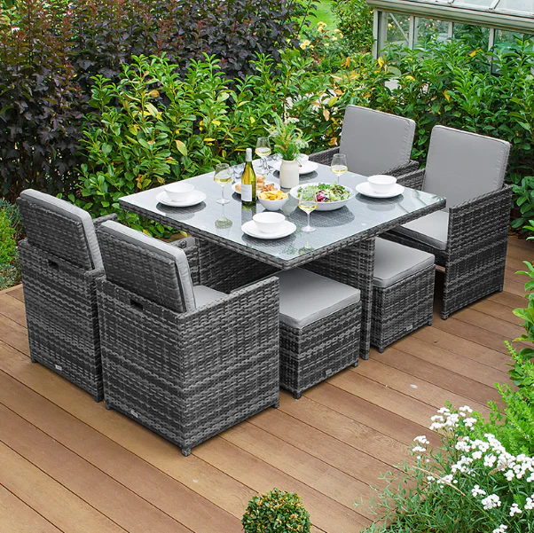 8 Seater Cubed Rattan Garden Furniture Set - Image 4