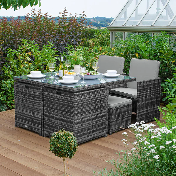8 Seater Cubed Rattan Garden Furniture Set - Image 5