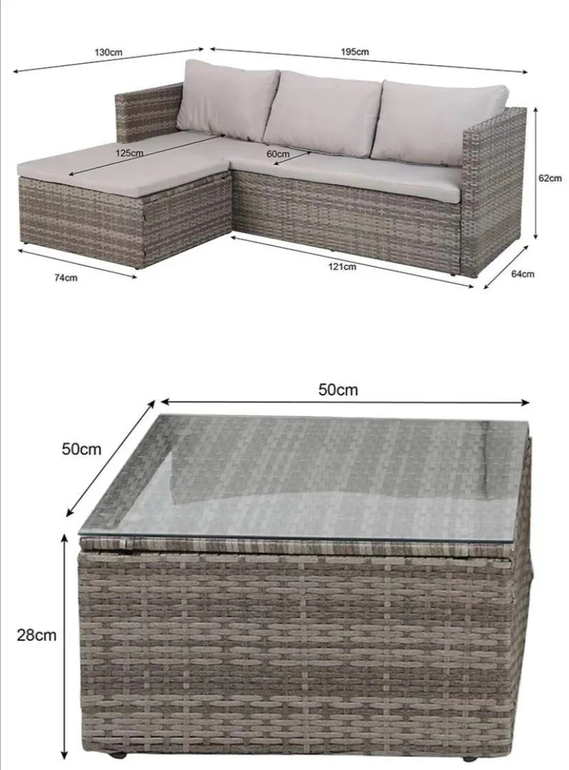 Millan 4 Seater Rattan Corner Set - Image 7