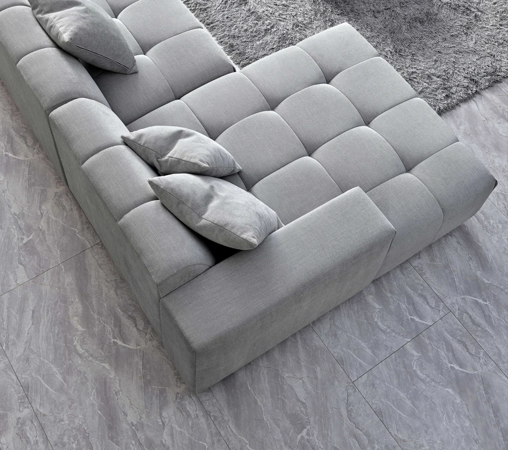 Aluxo Leonard Corner Group in Cloudy Grey Boucle - Image 4