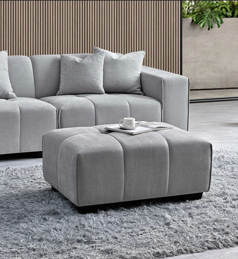 Aluxo Leonard Corner Group in Cloudy Grey Boucle - Image 5