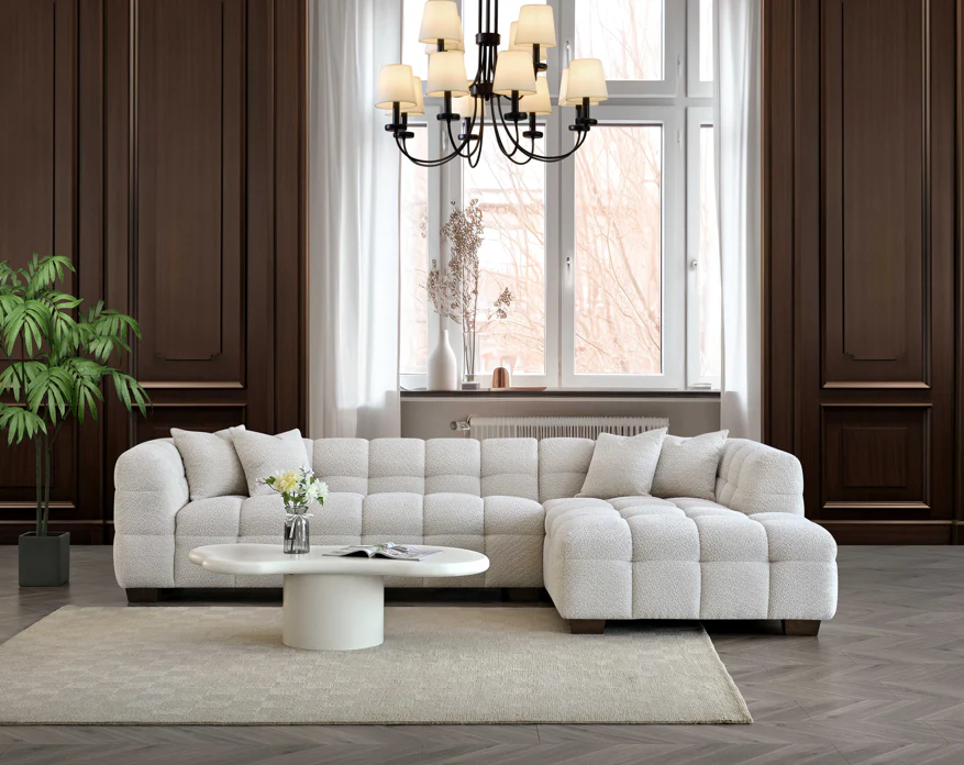 Aluxo Tribeca Corner Boucle Fabric Sofa Right Hand - Image 3