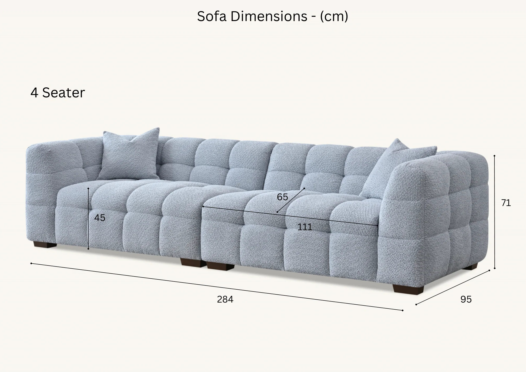 Aluxo Tribeca Boucle Fabric Sofa - Image 8