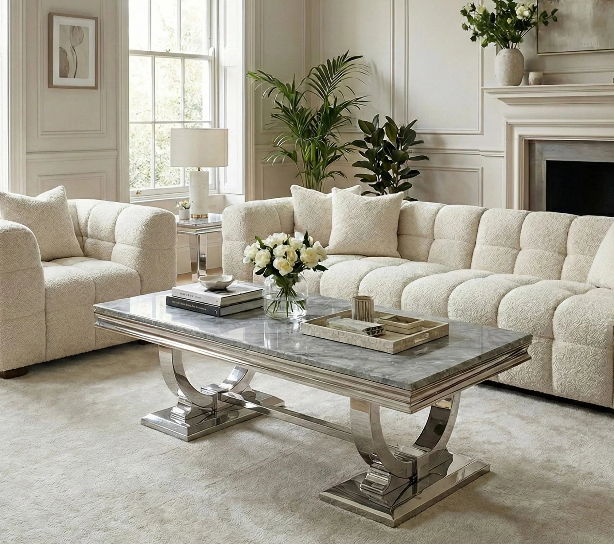 Arianna Chrome Coffee Table
