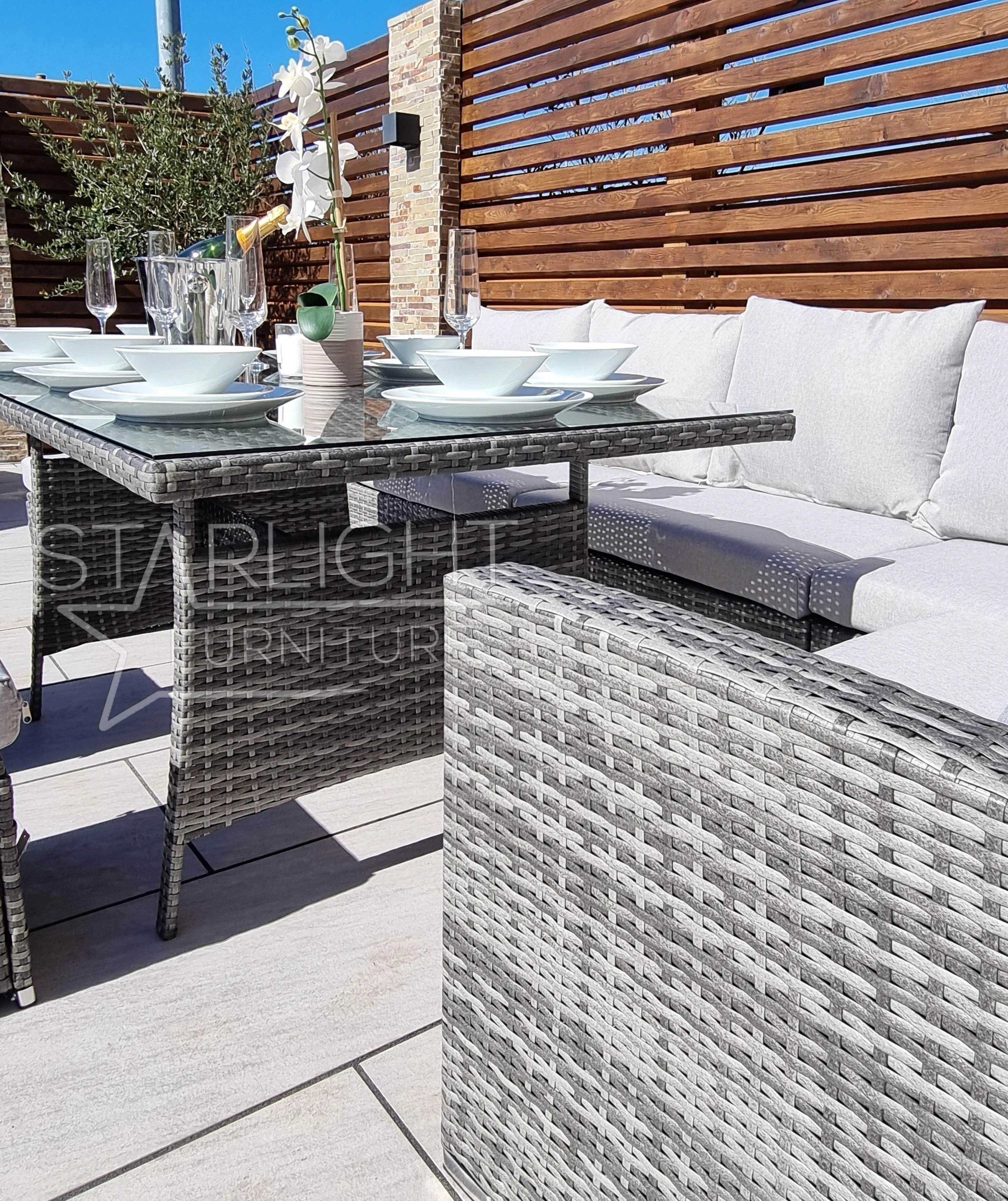 Myla 9 Seater Rattan Garden Furniture Set - Image 10