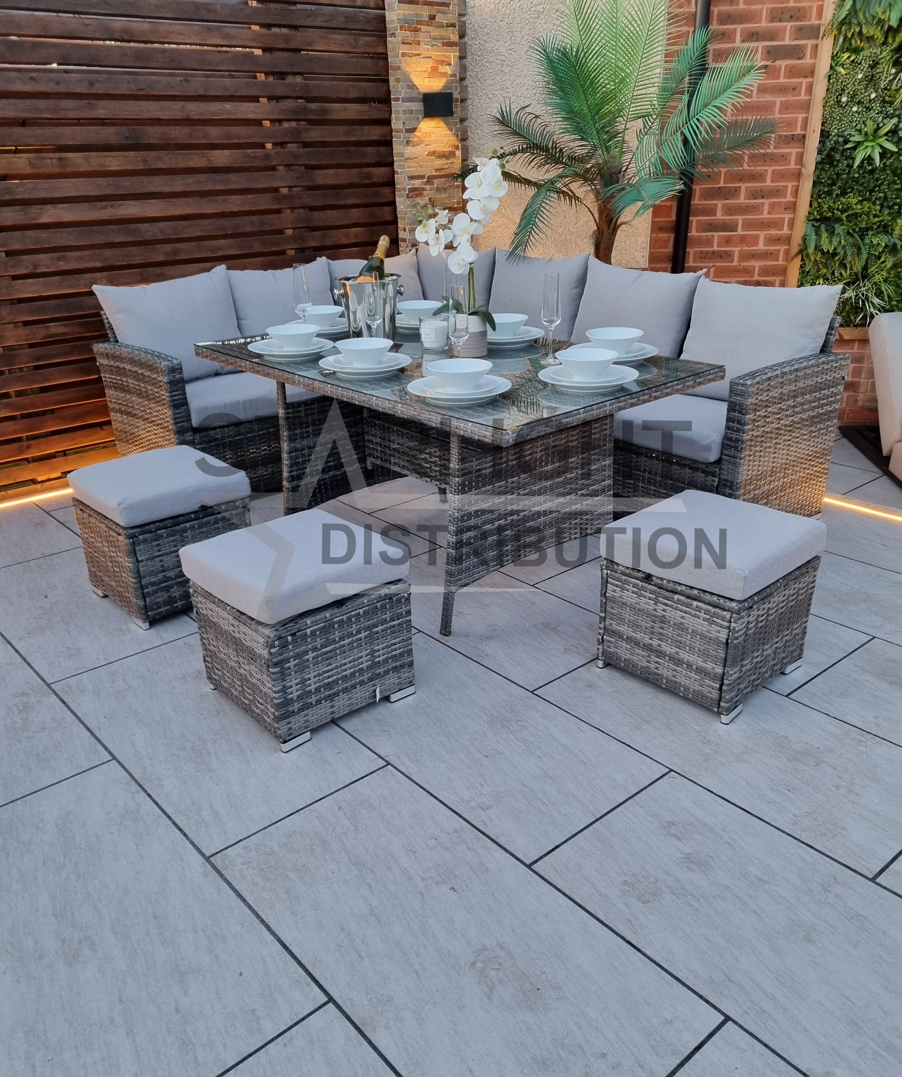 Myla 9 Seater Rattan Garden Furniture Set - Image 3