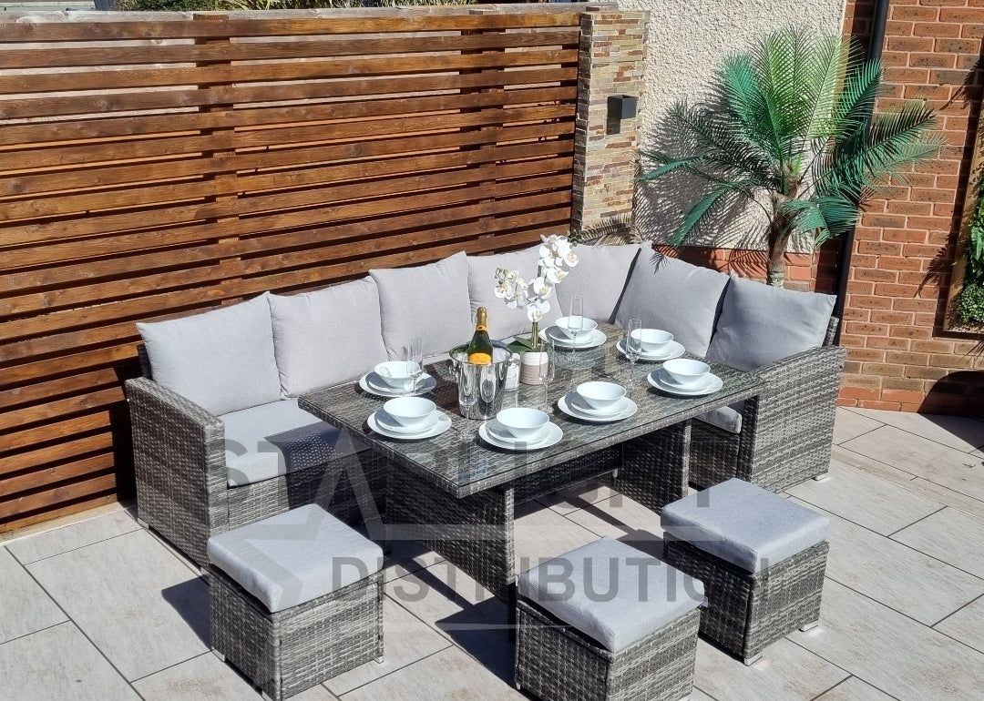 Myla 9 Seater Rattan Garden Furniture Set - Image 5