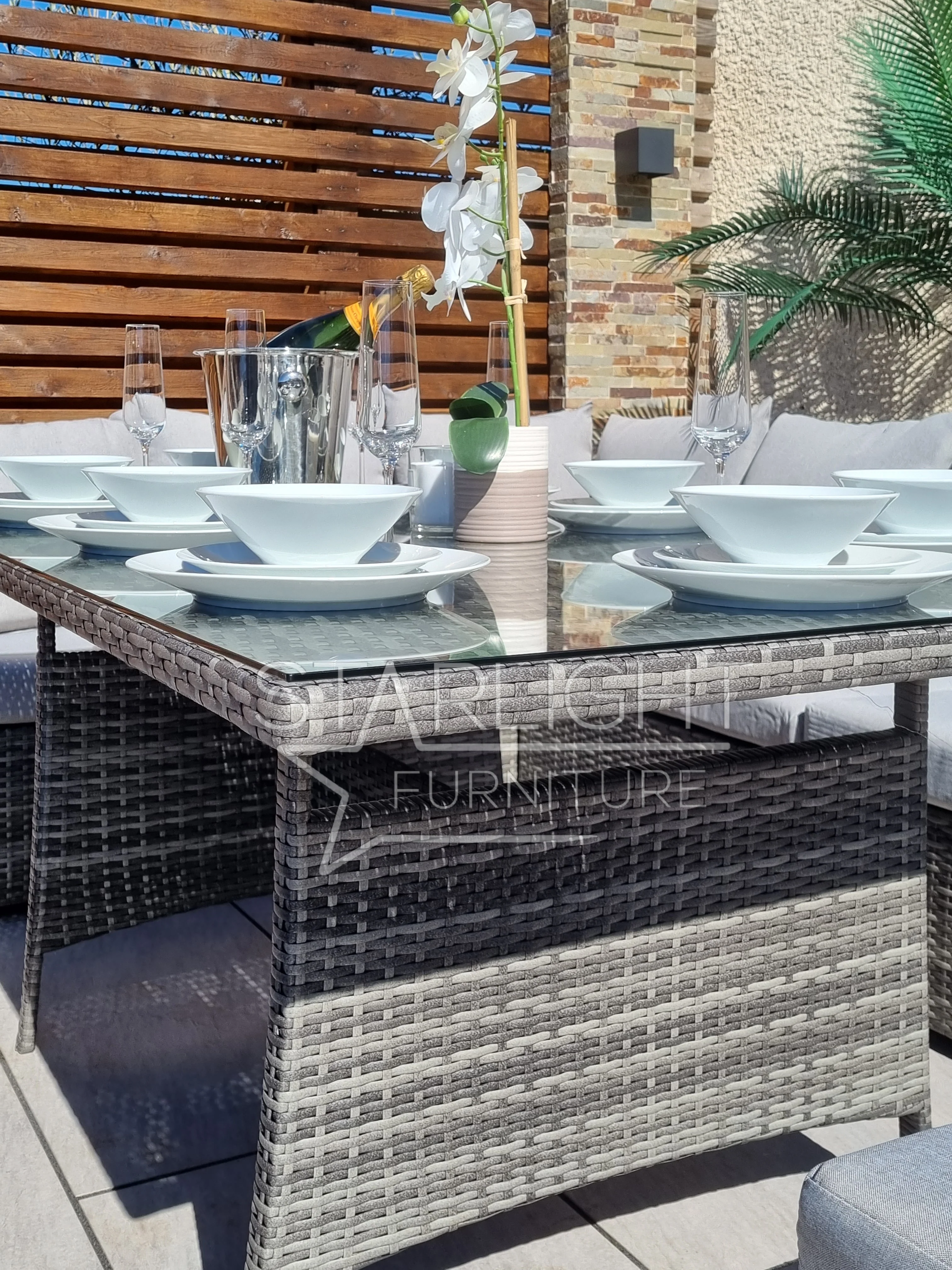 Myla 9 Seater Rattan Garden Furniture Set - Image 8