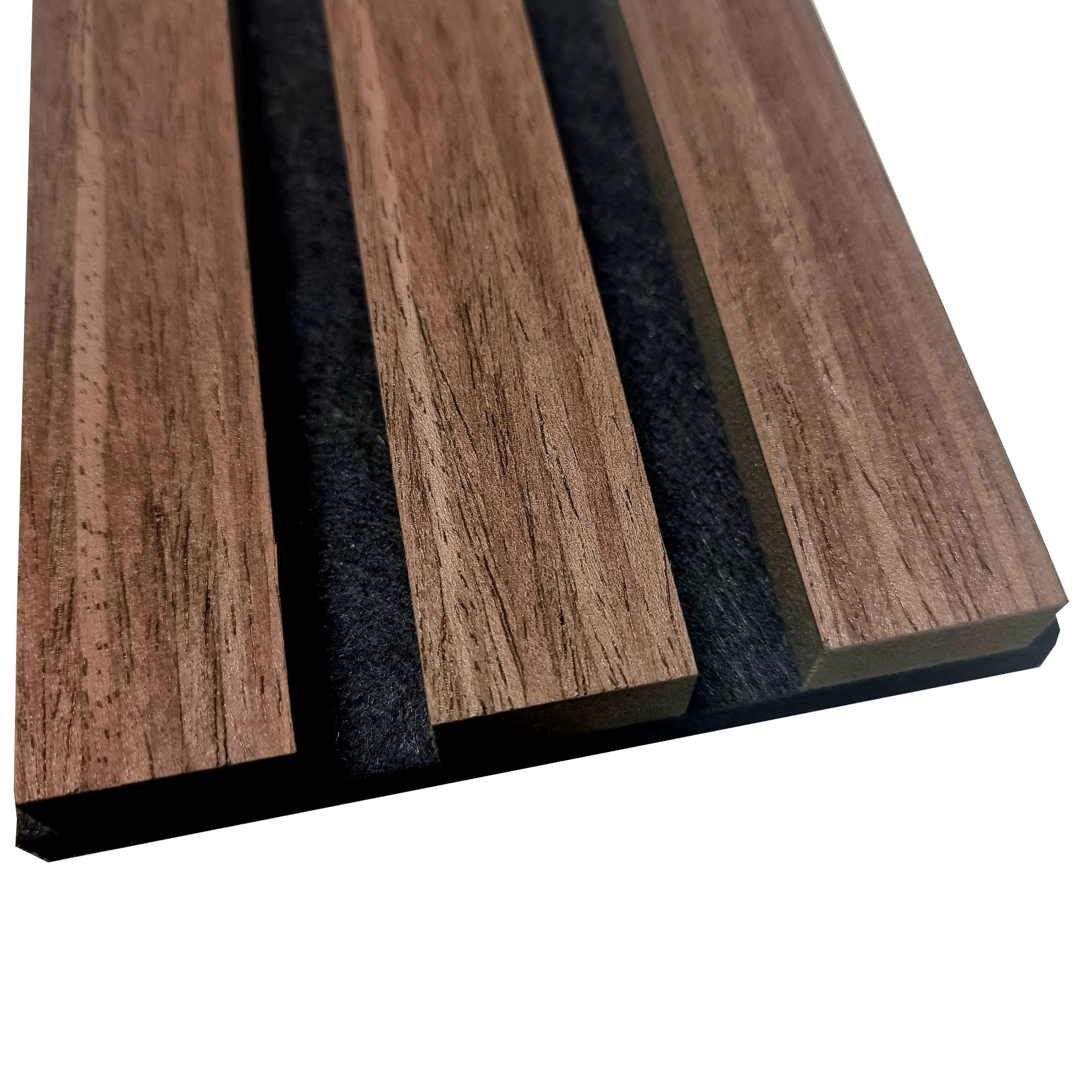 Pack Of 2 Real Wood Acoustic Slat Wall Panels (Walnut) - Image 3