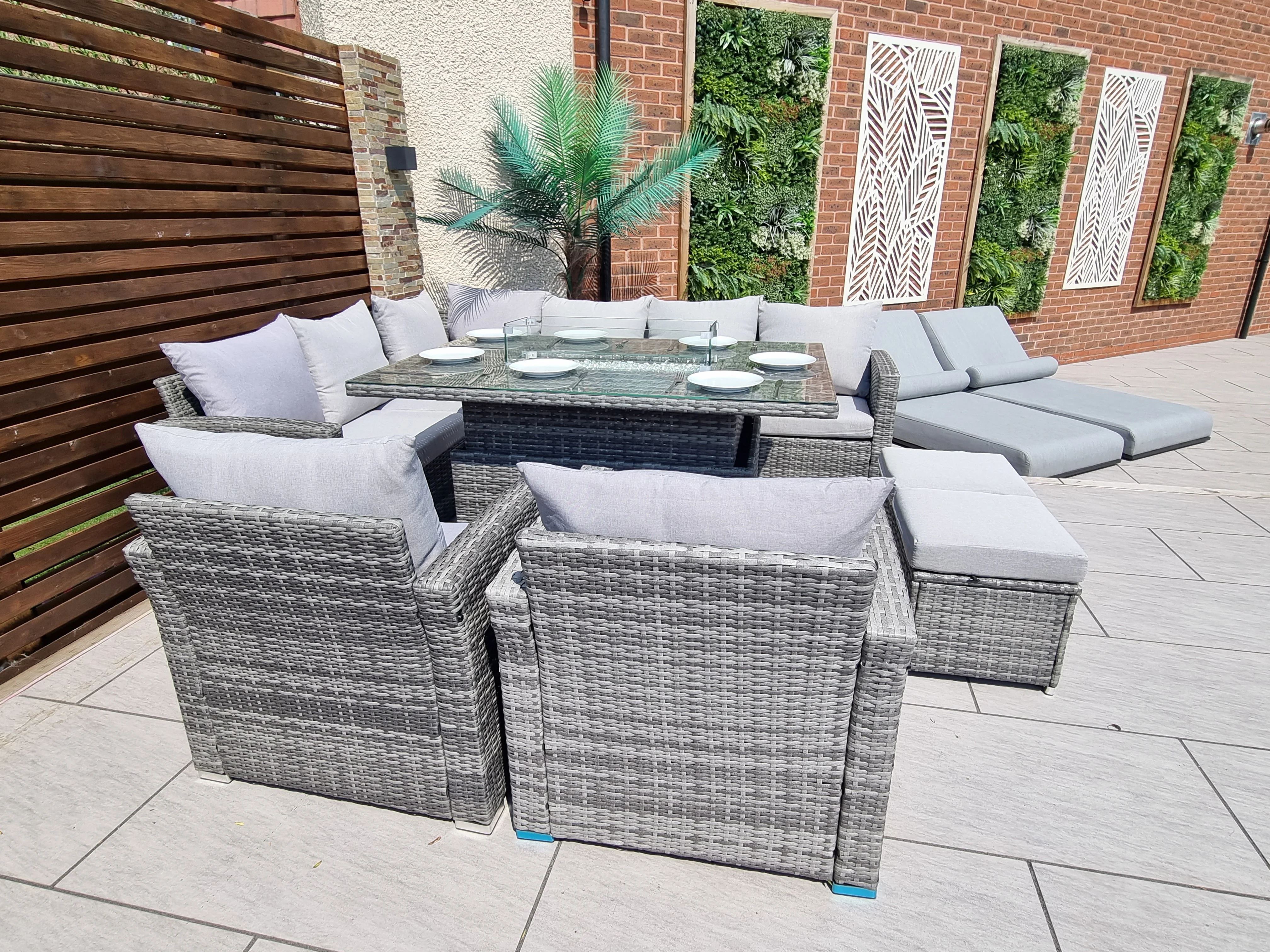 Pair of Myla 9 Seater Rattan Chairs - Image 5