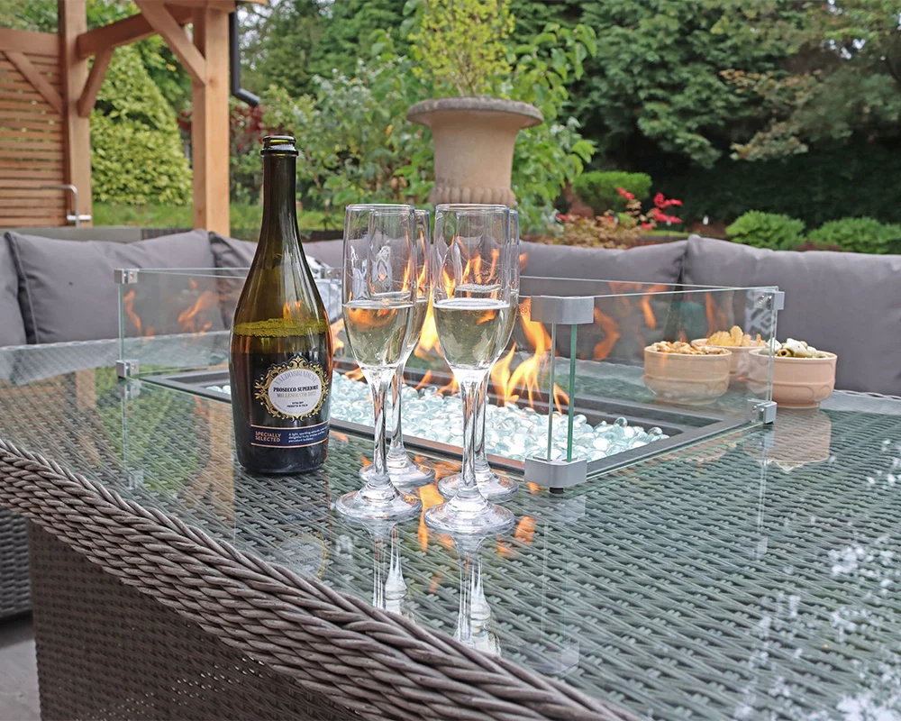 Paris 9 Seater Rattan Garden Furniture Set With FIREPIT Table - Image 4
