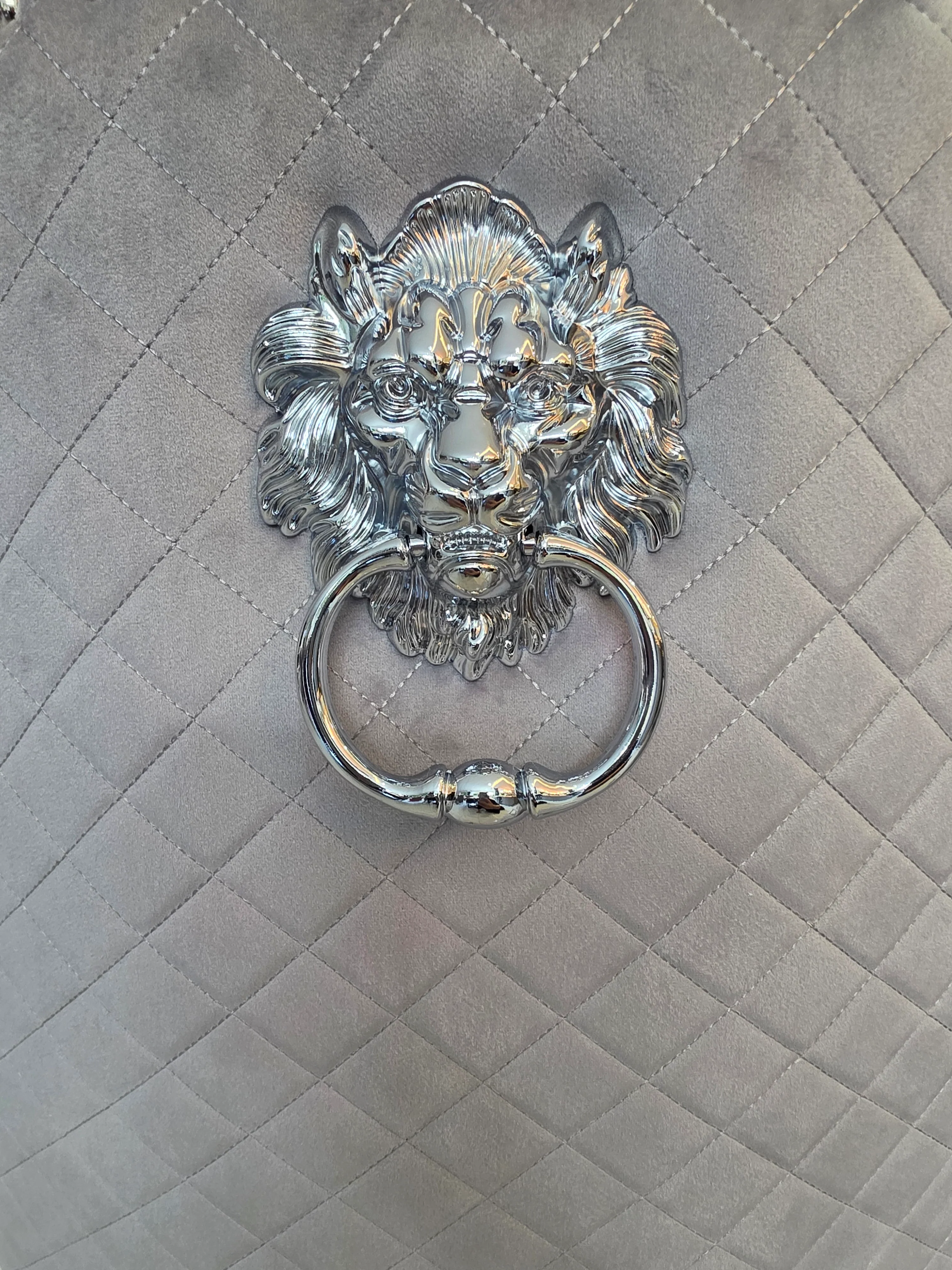 Set of 2 French Velvet Lion Head KnockerBack Chairs - Image 8
